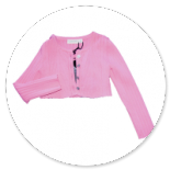 CARDIGAN CANNETTATO ROSA CORTO 