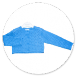 CARDIGAN COTONE OPERATO BIANCO