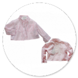 CAMICIA M/L-CORTA-RIGA-ROSA-E-BIANCA-