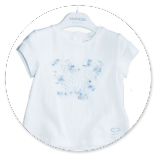 TSHIRT BIANCA CON CUORE E FIORI 