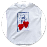 TSHIRT BIANCA CON CUORI 