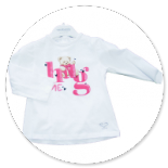 TSHIRT BIANCA CON ORSO ROSA 