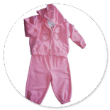 TUTA FELPA ROSA CON FARFALLA 