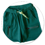 BERMUDA FELPA VERDE MELA 