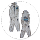 COMPLETO GILET E PANTALONE ECRU 