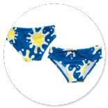 SLIP BLU CON FANTASIA GIALLA 