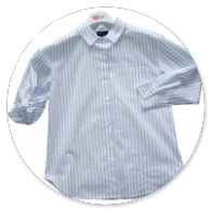 CAMICIA RIGHE BIANCO E CELESTE