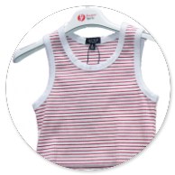 TOP A RIGHE ROSSO E BIANCO 