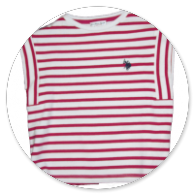 TSHIRT A RIGHE BIANCA E ROSSA