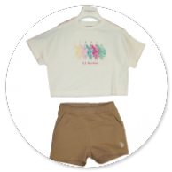 COORDINABILE TSHIRT BIANCA CON LOGO E SHORT