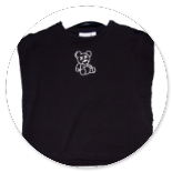  TSHIRT NERA CON ORSETTO GIALLO 