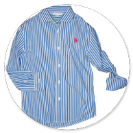 CAMICIA BASTONCINO BLU E BIANCA 