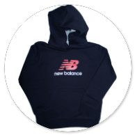 FELPA CON CAPPUCCIO NERA CON LOGO 