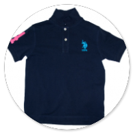 POLO BLU CON SCRITTA 