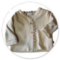  CARDIGAN BEIGE CON MERLETTI 