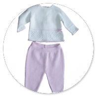 COMPLETO IN MAGLIA ROSA E BIANCO 