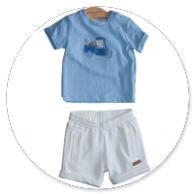 COMPLETO TSHIRT CELESTE E BERMUDA